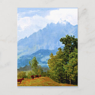 Mount Pilatus, famous artwork by Albert Bierstadt Postcard