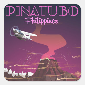 Mount Pinatubo, Philippines Square Sticker