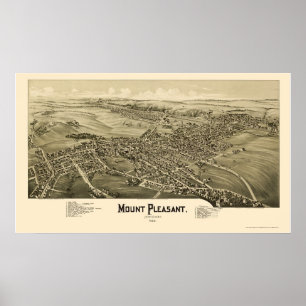 Mount Pleasant, PA Panoramic Map - 1900 Poster
