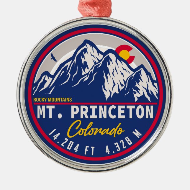 Mount Princeton Colorado - 14ers fourteener hiking Metal Ornament (Front)