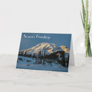 Mount Rainer evening light Holiday Card