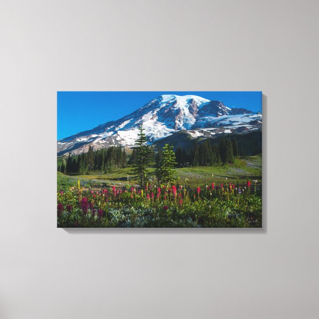 Mount Rainer wildflowers Canvas Print (Front)