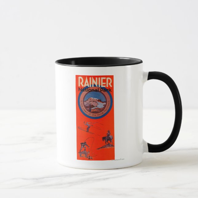 Mount Rainier Advertising Poster Mug (Right)