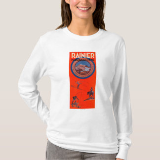 Mount Rainier Advertising Poster T-Shirt