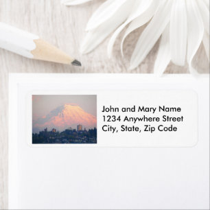 Mount Rainier Alpenglow Return Address