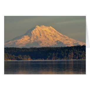 Mount Rainier and Case Inlet at Dusk