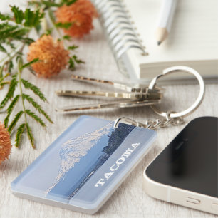Mount Rainier and Puget Sound, Tacoma Keychain
