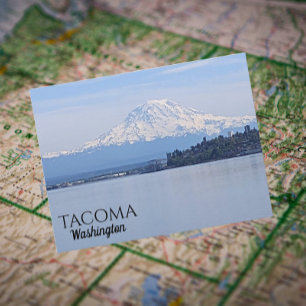 Mount Rainier and Puget Sound, Tacoma, Washington Postcard
