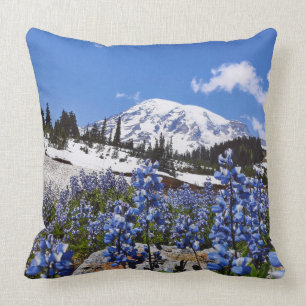 Mount Rainier at Paradise Point Throw Pillow