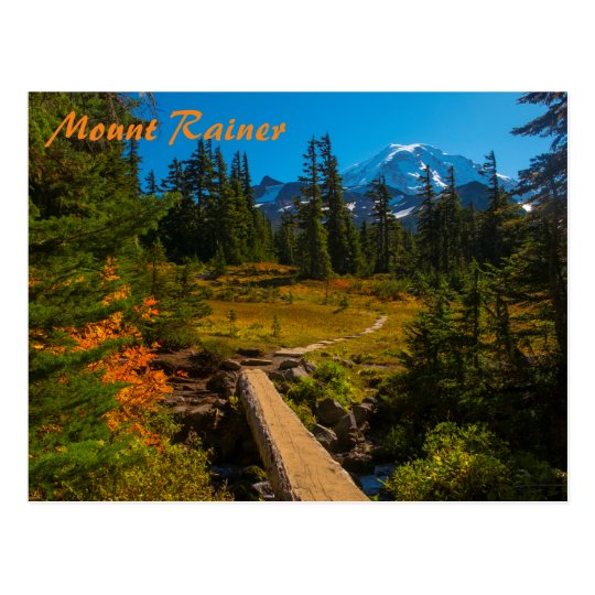 Mount Rainier Autumn Postcard
