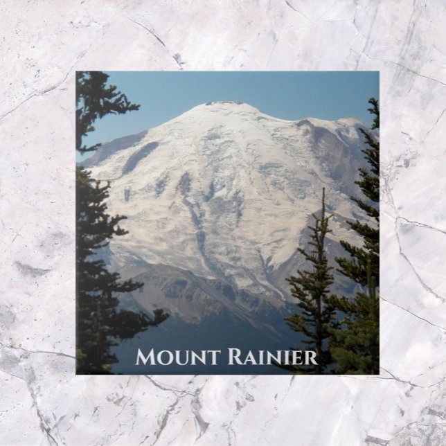 Mount Rainier Cascade Mountain Peak Tile (In Situ)