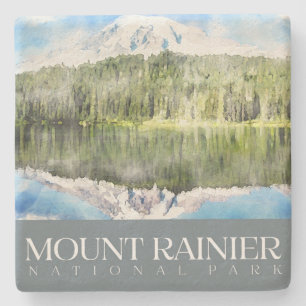 Mount Rainier Coaster, National Park Stone Coaster