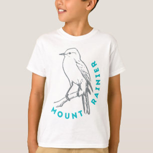 Mount Rainier flycatcher national park bird logo T-Shirt