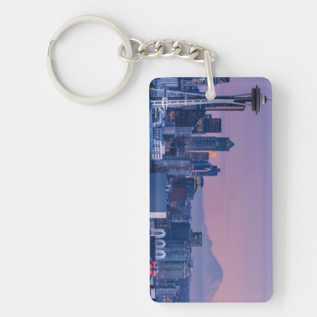 Mount Rainier in the background. Keychain (Front)