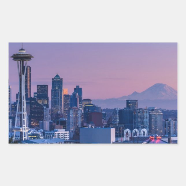 Mount Rainier in the background. Sticker (Front)
