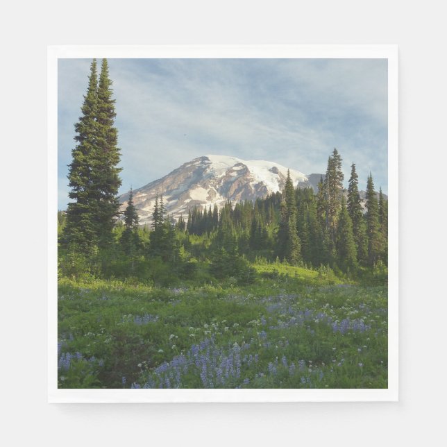 Mount Rainier Morning Light Napkin (Front)