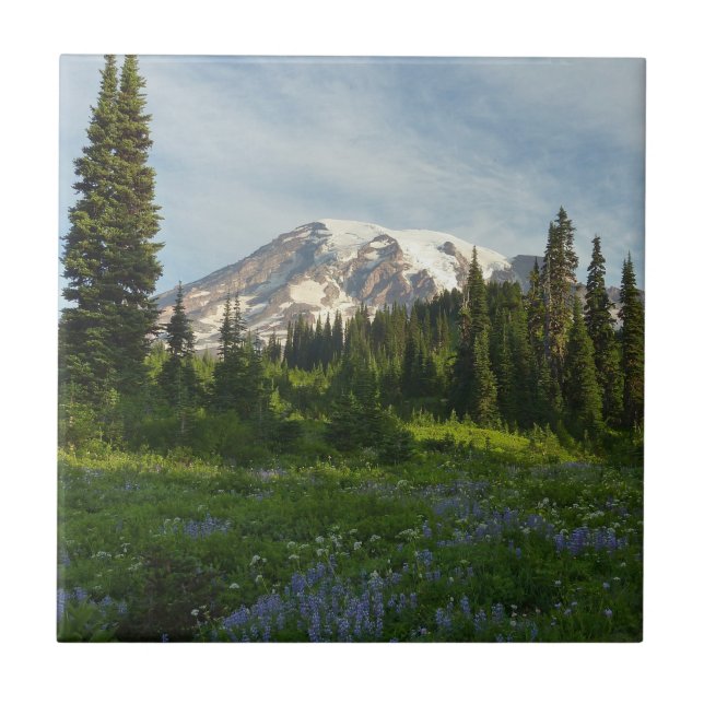 Mount Rainier Morning Light Tile (Front)