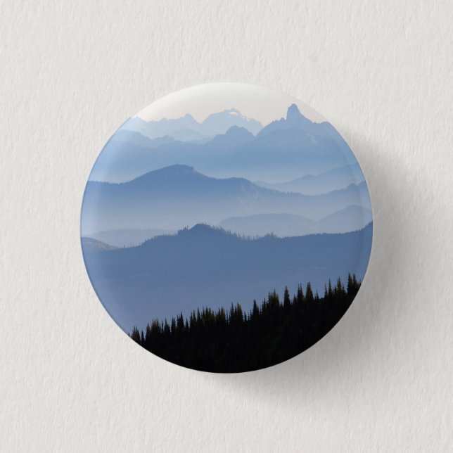 Mount Rainier National Park | Cascade Mountains 1 Inch Round Button (Front)
