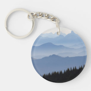 Mount Rainier National Park Cascade Mountains Keychain
