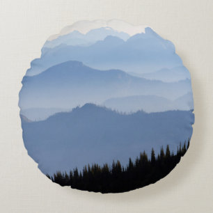 Mount Rainier National Park   Cascade Mountains Round Pillow