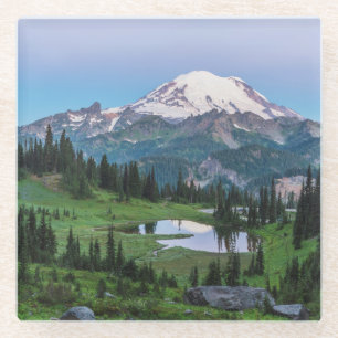 Mount Rainier National Park Glass Coaster