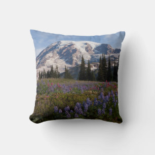 Mount Rainier National Park, Mount Rainier 3 Throw Pillow