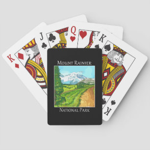 Mount Rainier National Park near Seattle Washingto Playing Cards