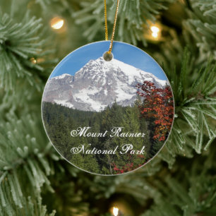 Mount Rainier National Park Photo Ceramic Ornament