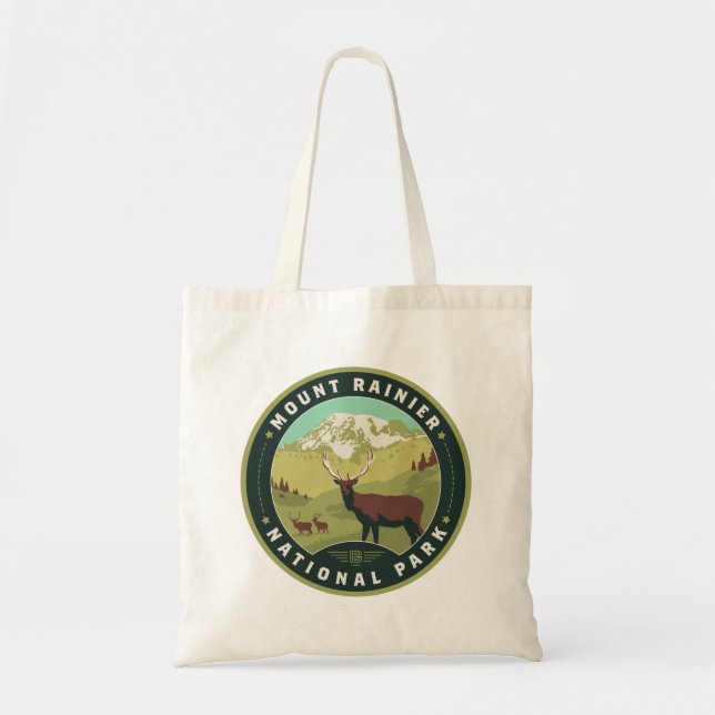Mount Rainier National Park Tote Bag (Front)