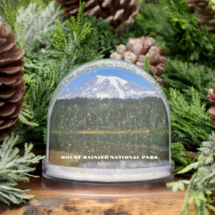 Mount Rainier National Park Travel Photo Snowglobe