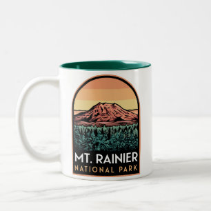 Mount Rainier National Park Two-Tone Coffee Mug