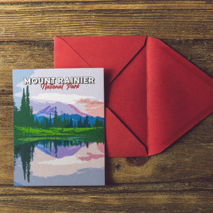 Mount Rainier National Park Vintage Postcard