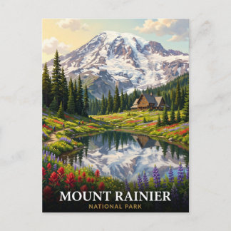 Mount Rainier National Park Washington Postcard