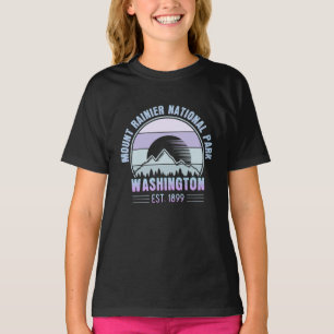 Mount Rainier National Park Washington USA Retro T-Shirt