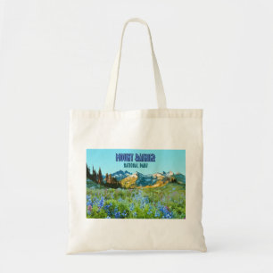 Mount Rainier National Park Washington Vintage Tote Bag