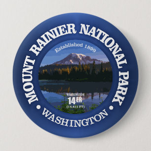Mount Rainier NP2 4 Inch Round Button