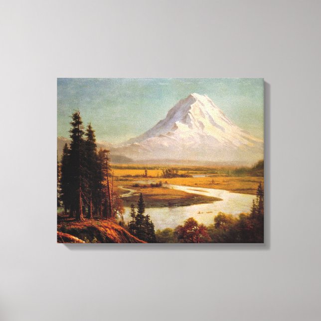Mount Rainier painting by Albert Bierstadt  Canvas Print (Front)