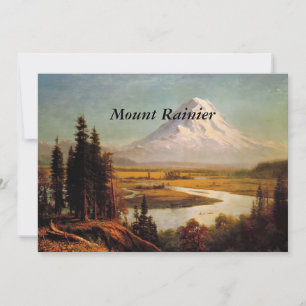 Mount Rainier painting by Albert Bierstadt Card