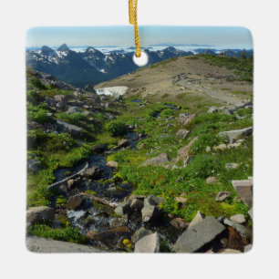 Mount Rainier Panorama Point Ceramic Ornament