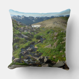 Mount Rainier Panorama Point Throw Pillow