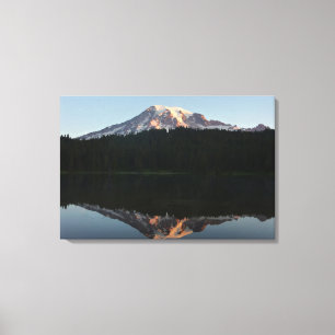 Mount Rainier Reflected Sunrise I Canvas Print