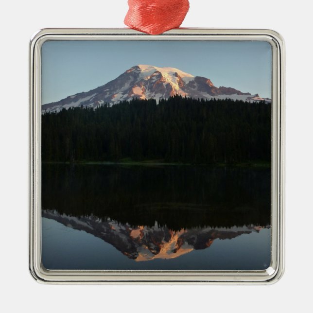 Mount Rainier Reflected Sunrise I Metal Ornament (Front)