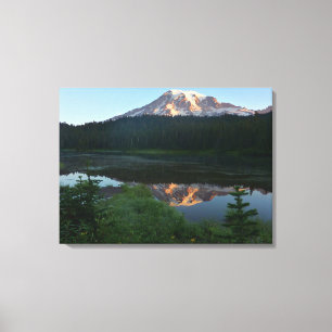 Mount Rainier Reflected Sunrise II Canvas Print