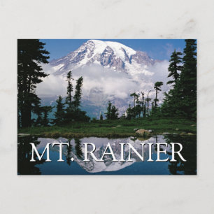 Mount Rainier   Reflection in a Mountain Pond Postcard