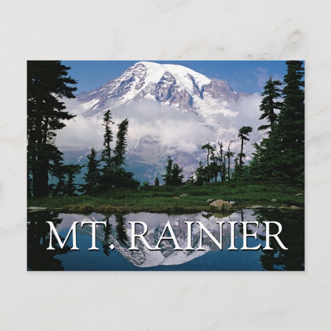 Mount Rainier | Reflection in a Mountain Pond Postcard (Front)