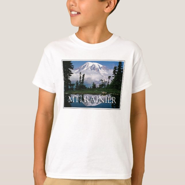 Mount Rainier | Reflection in a Mountain Pond T-Shirt (Front)