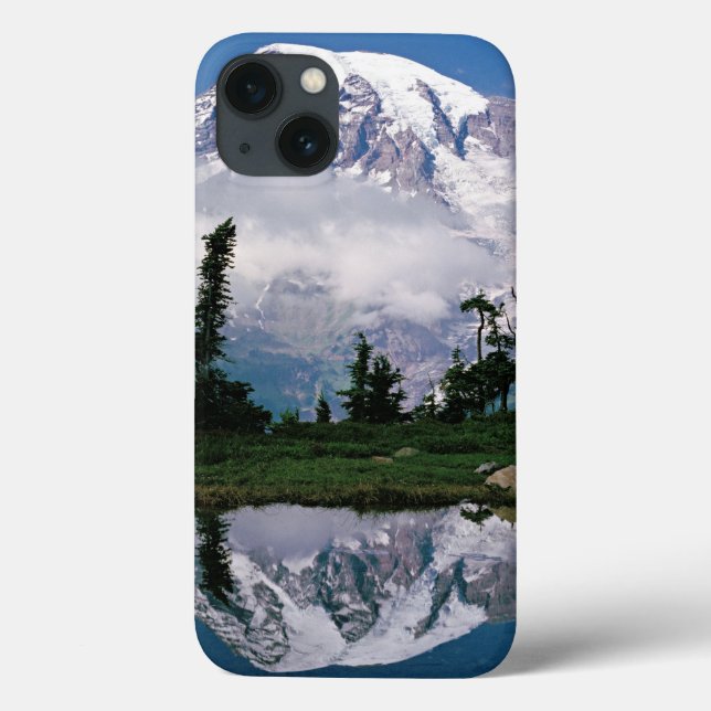 Mount Rainier relected in a mountain tarn Case-Mate iPhone Case (Back)