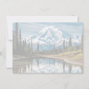 Mount Rainier Scene Flat Note Card