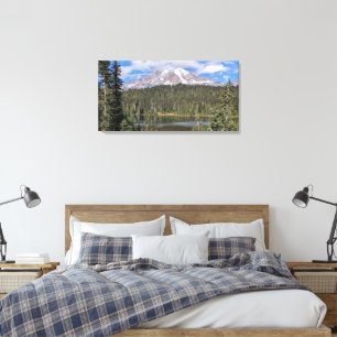 Mount Rainier Scenic Lake Landscape Canvas Print