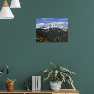 Mount Rainier Scenic Valley Landscape Poster